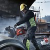 Резка бетонной трубы бензорезом Husqvarna K 970